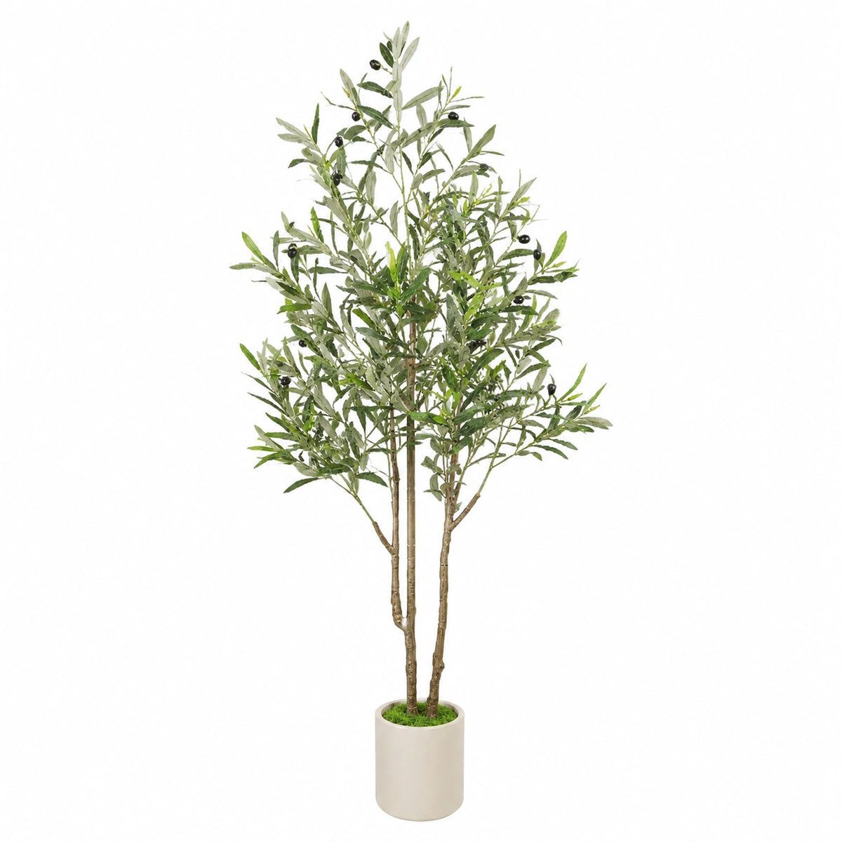 Planta de Olivo Artificial 150cm con Maceta Blanca
