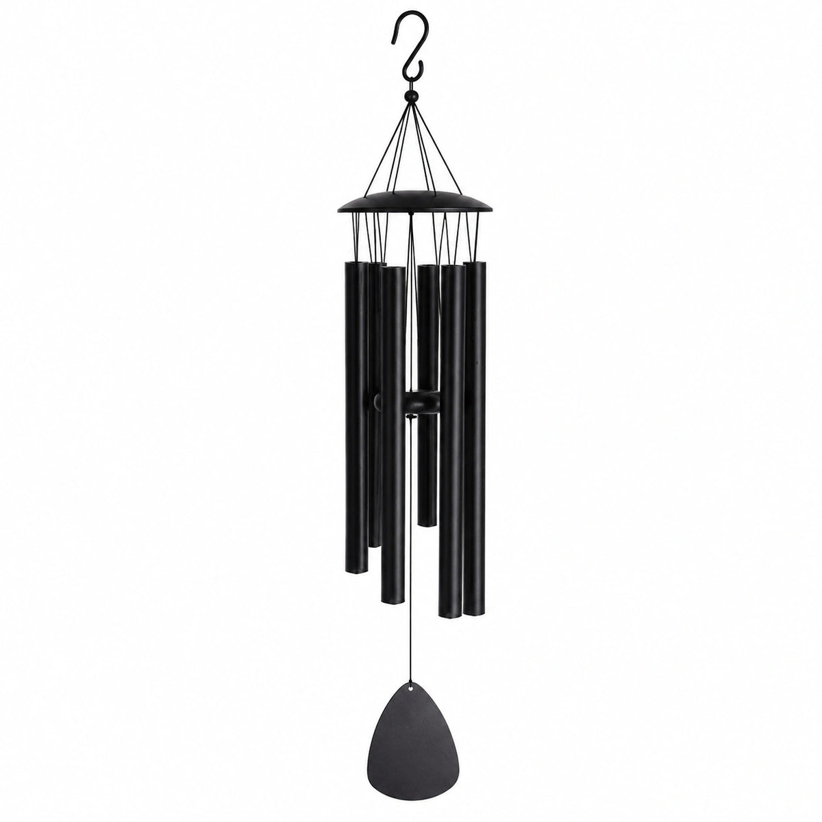 Campanillas de Viento de Metal Negras para Exterior de 80 cm