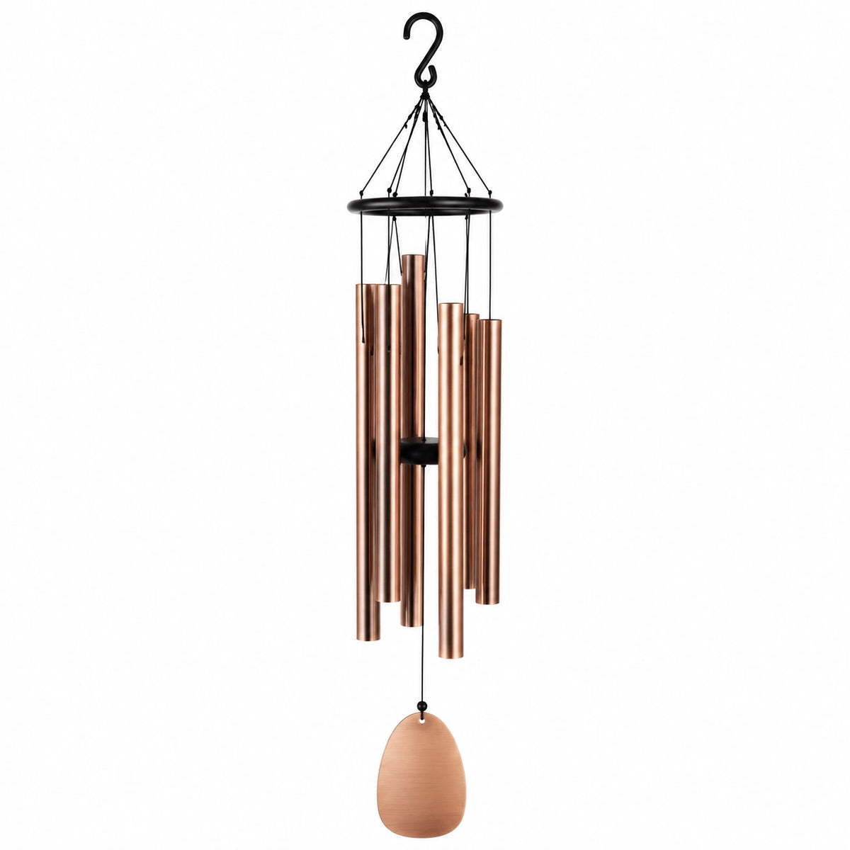 Campanillas de Viento de Cobre con Diseño Decorativo para Jardín