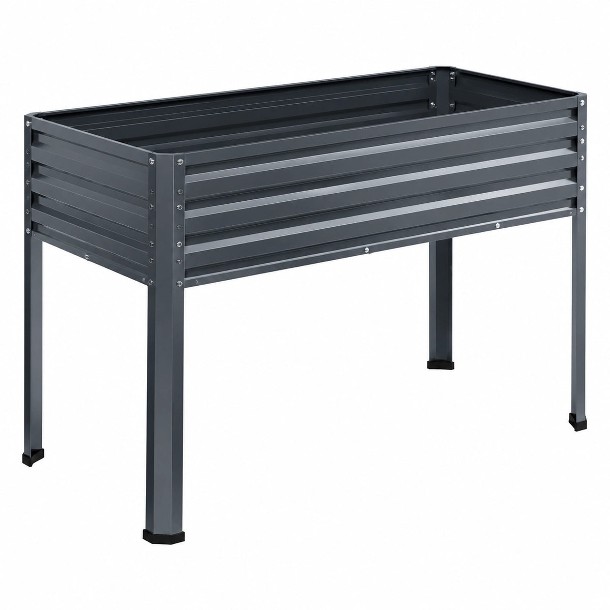 Mesa de Cultivo Elevada de Metal para Jardín en Color Gris