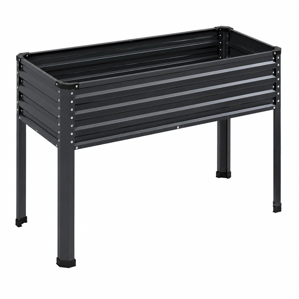 Cama de Cultivo Elevada de Jardín 80x30x70 cm Negra