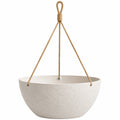 Macetero Colgante Redondo Blanco 20x10 cm