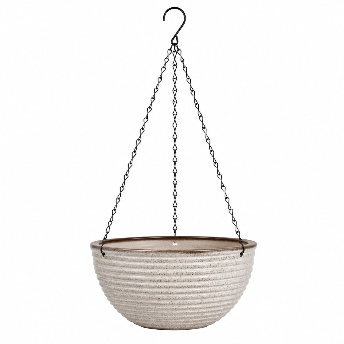 Maceta Colgante Beige 20 cm para Interior y Exterior