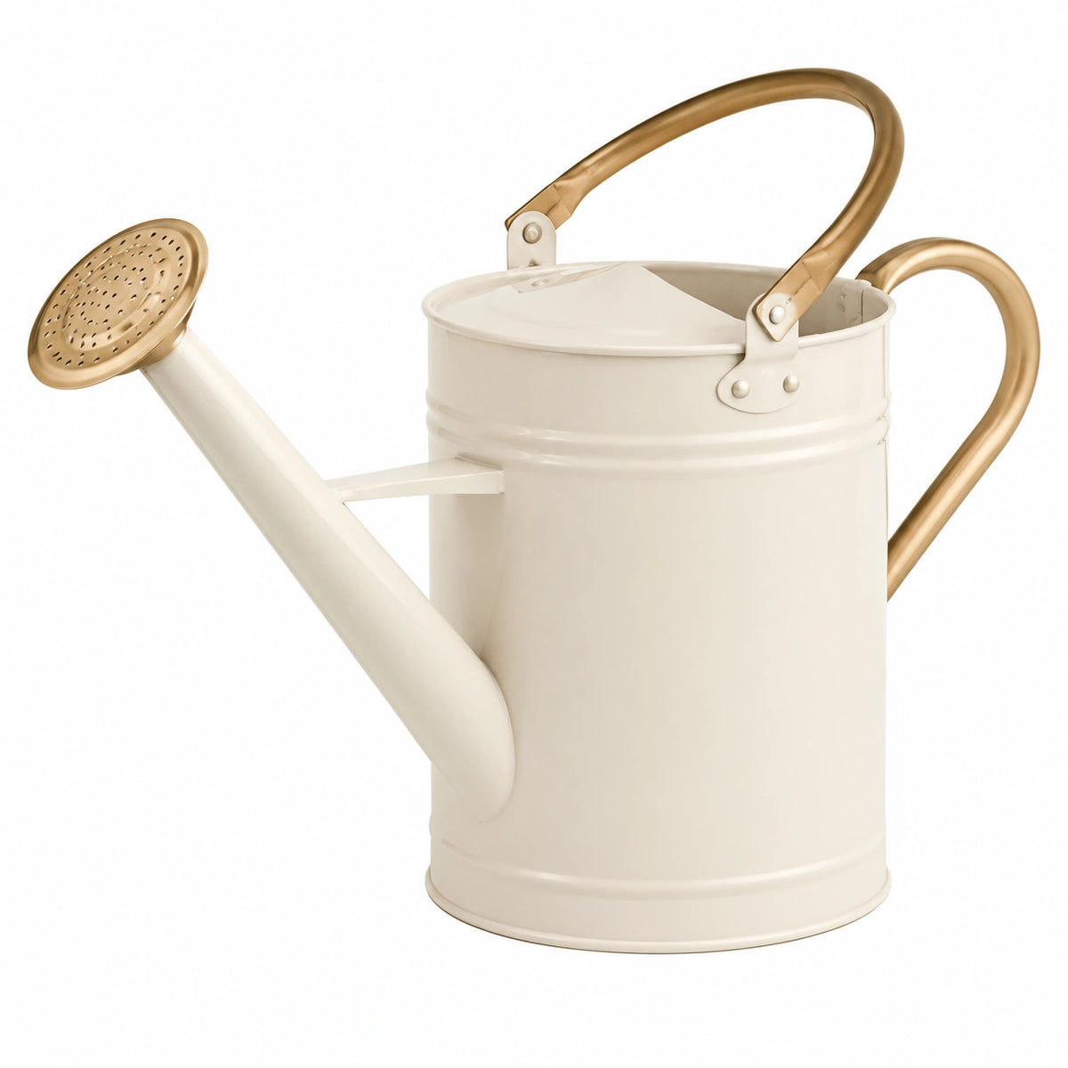 Regadera Metálica 5L Crema/Dorado